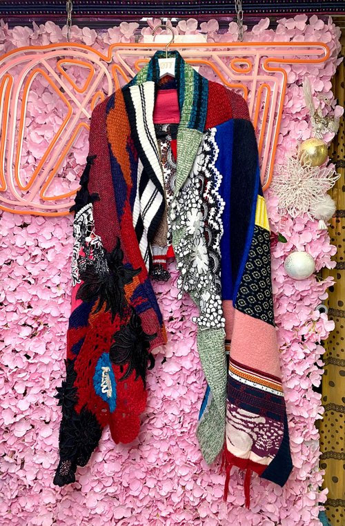 OTT Palace OTT只此一件•超重工民族風手鈎手編織花刺繡蕾絲披肩頸巾圍巾