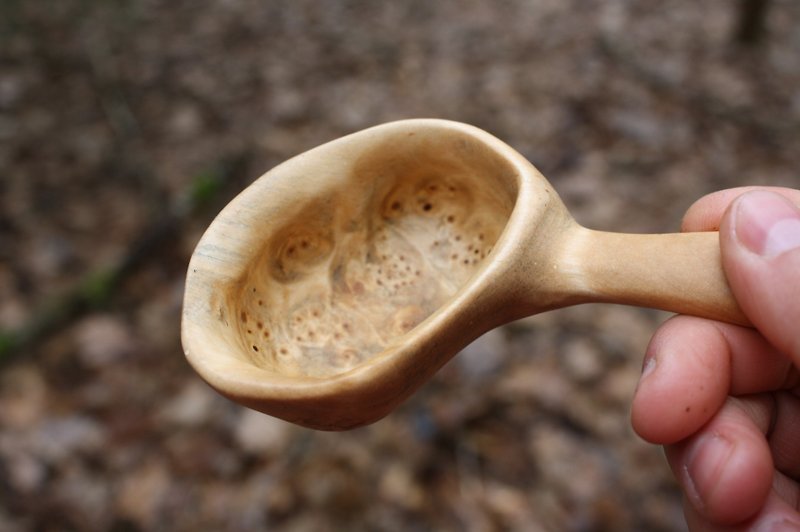 Measuring spoon for coffee or tea Expensive gift Unique 269 birch burl 40 ml - เครื่องทำกาแฟ - ไม้ สีทอง