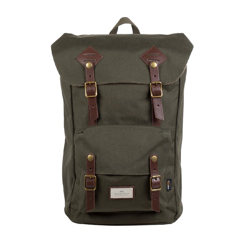 【設計品牌 | DOUGHNUT】AMERICAN VINTAGE CORDURA 軍綠 - 後背包/背包/書包 - 尼龍 綠色