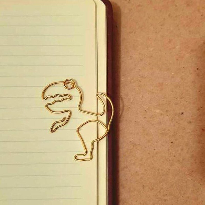 Tyrannosaurus | Bookmark | Paper Clip | Alley Brand Interesting Metalworking | Handmade | Wen Qingfeng - Bookmarks - Copper & Brass Gold