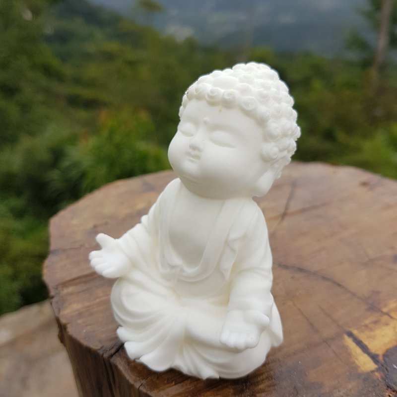Miniature Small meditation Buddha 1802, Zen/Fairy Garden Supplies DIY Accessory - น้ำหอม - วัสดุอื่นๆ ขาว