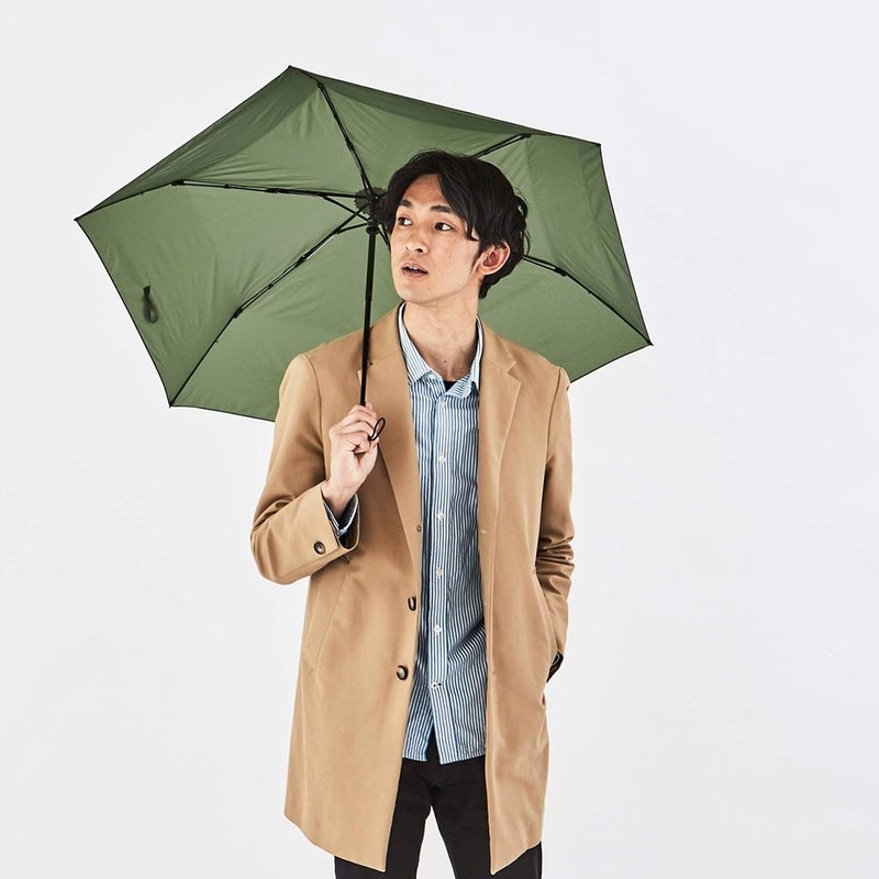 Amvel VERYKAL The world's lightest automatic umbrella 164g rain or shine Khaki green - Umbrellas & Rain Gear - Polyester Green