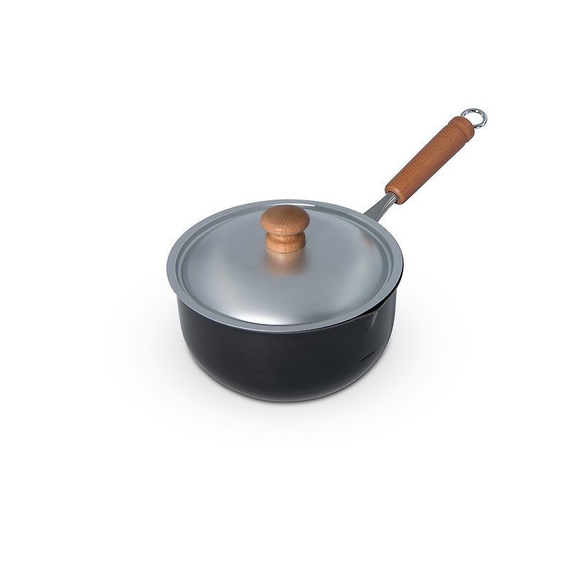 Japan Tsubame Sanjo Iron Stream Mini Iron Pot Series Single Handle Covered Fryer 16cm - Cookware - Other Metals 