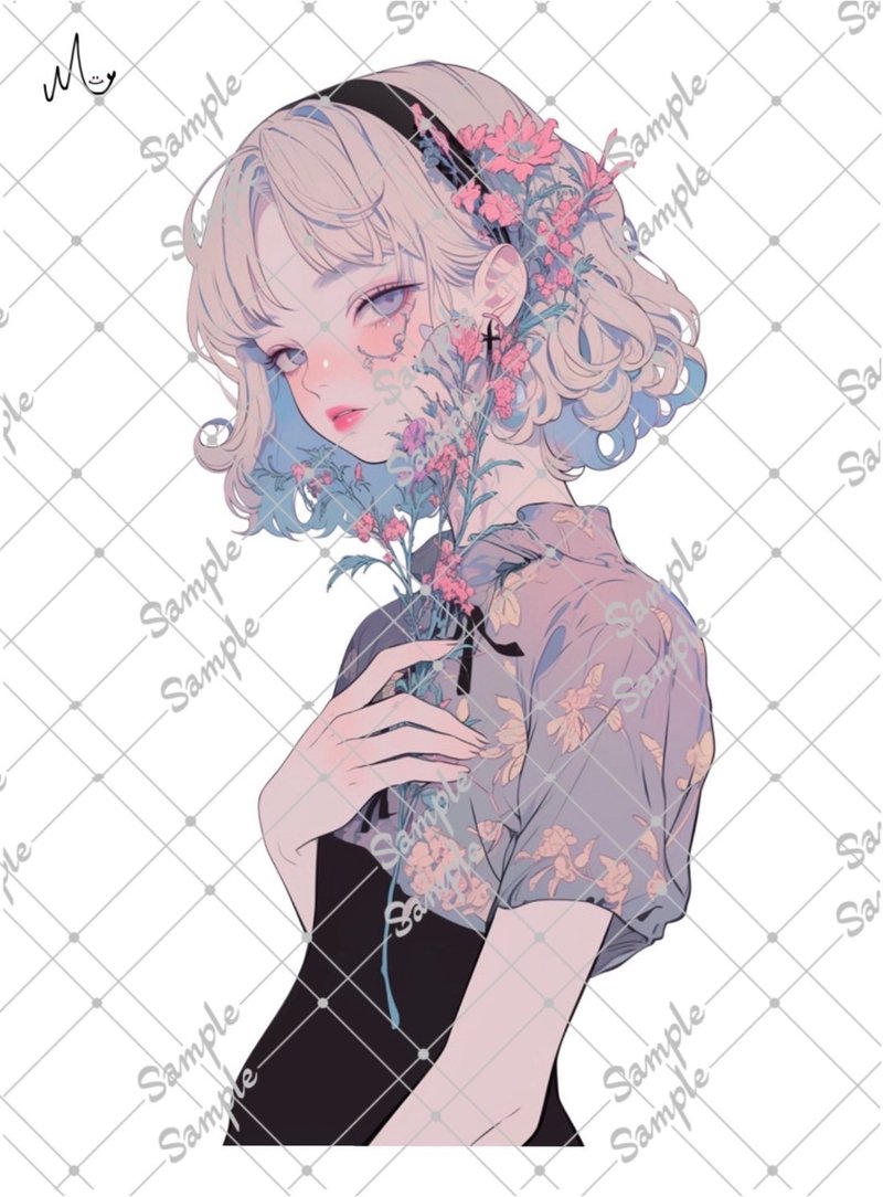 オリジナル人物ステッカー10月新作 - 貼紙 - 紙 