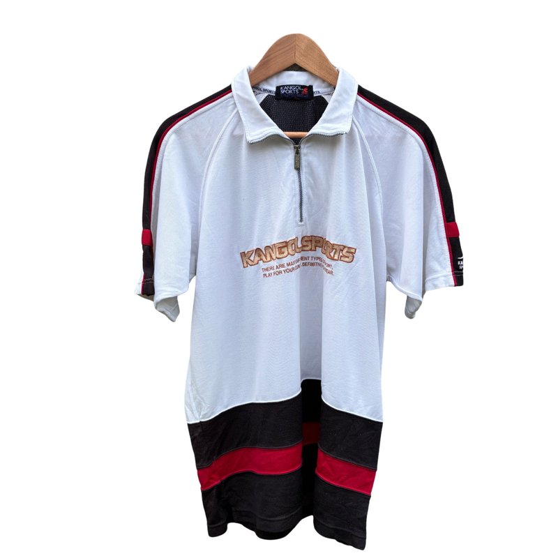 Vintage y2k KANGOL SPORTS  Jersey Shirts - 男襯衫/休閒襯衫 - 棉．麻 白色
