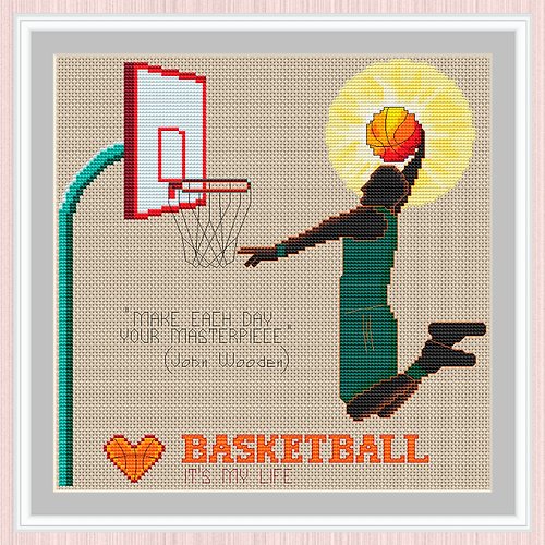 LarisaStitch Basketball Cross Stitch Pattern | Basketball Player Pattern Electronic Files