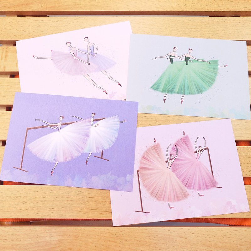 芭蕾舞明信片-朋友 - 心意卡/卡片 - 紙 