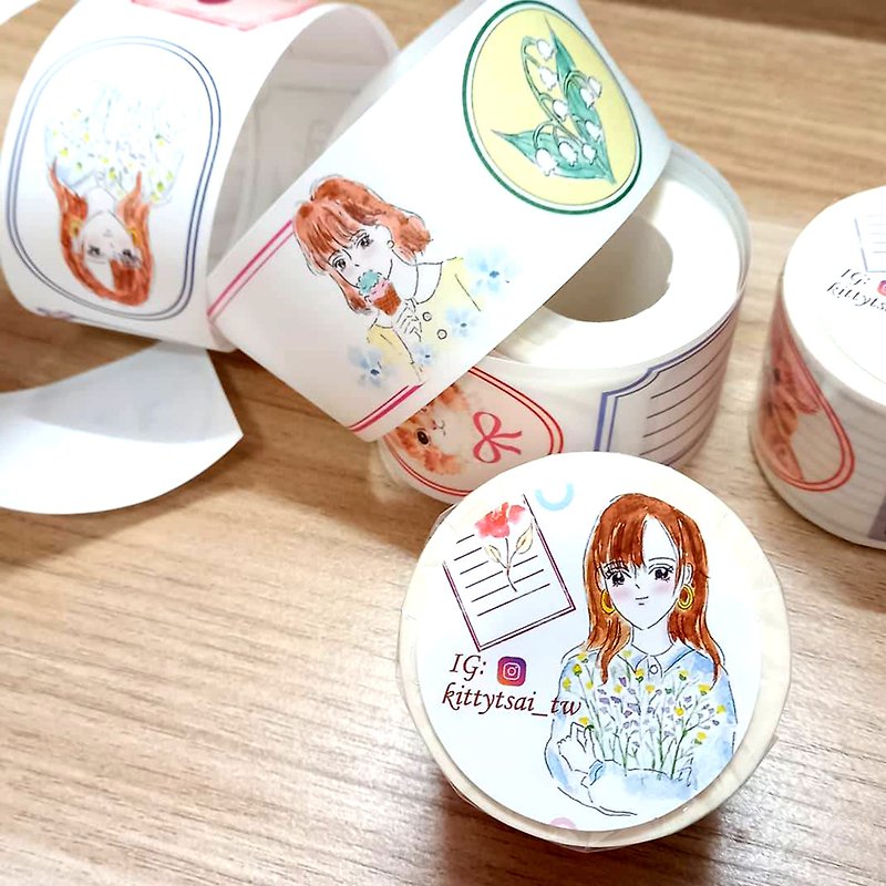 Girl&Girl Label/Paper Tape/4CM - Washi Tape - Paper 