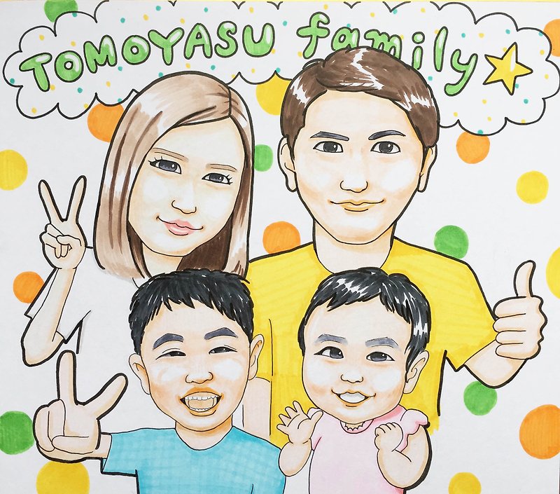 portrait family - ภาพวาดบุคคล - กระดาษ 