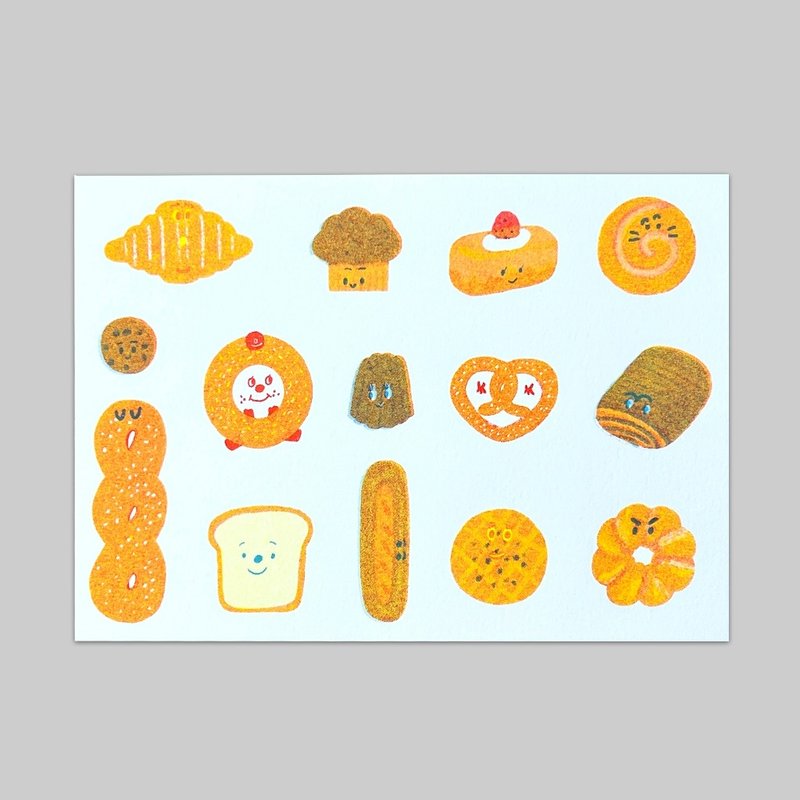 Bread collection/perforated postcards/ポストカード - การ์ด/โปสการ์ด - กระดาษ หลากหลายสี