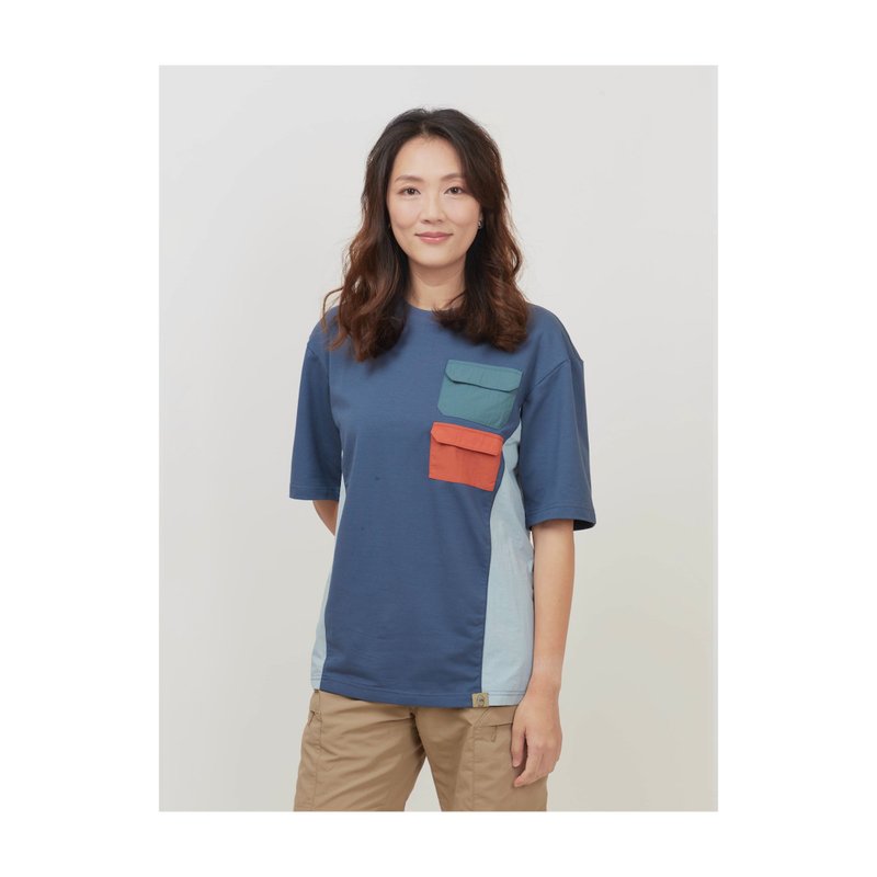 CAMPPLAY stitching TEE for work breaks and travel - Men's T-Shirts & Tops - Cotton & Hemp Multicolor