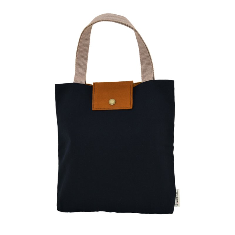 [Yilan] Contrasting color tote bag (3 colors in total) - กระเป๋าถือ - ผ้าฝ้าย/ผ้าลินิน หลากหลายสี