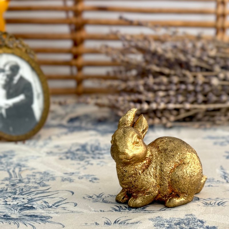 40607-Charming French Home Decor Rabbit Statue - ของวางตกแต่ง - วัสดุอื่นๆ 