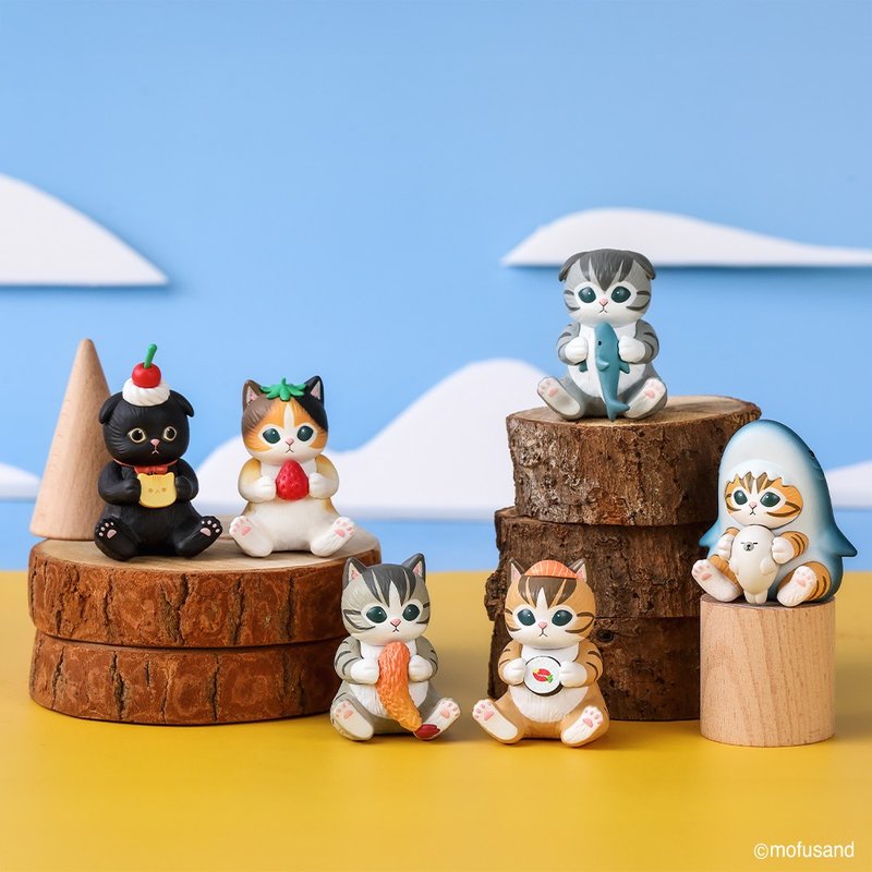 Yanda Cat Fushandi Love Hug 6 pieces/medium box - ตุ๊กตา - พลาสติก หลากหลายสี