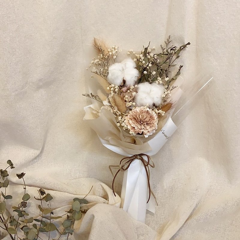 Valentine's Day Flower Gift/Girlfriend Gift/Boyfriend Gift_Dry Bouquet|Goddess Cotton Bouquet - Dried Flowers & Bouquets - Plants & Flowers 