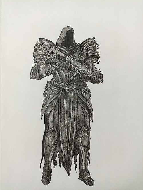 MentaLidArt Inarius Diablo 4 - Original Drawing