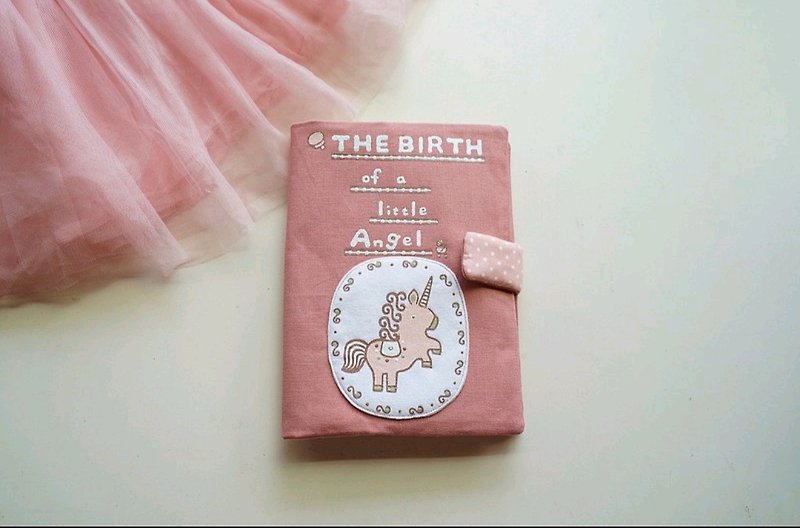 Twins version hand-painted unicorn baby manual set (two manuals can be placed) - Other - Cotton & Hemp Pink