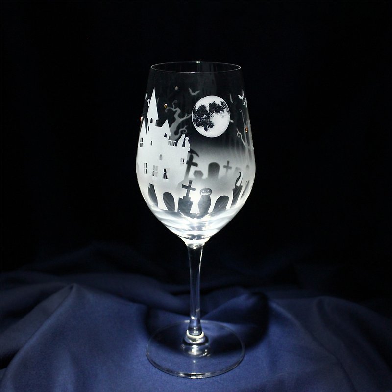 【ハロウィン・パーティー / ワイングラス】 名入れ加工対応品(別売りオプション) - 杯/玻璃杯 - 玻璃 透明