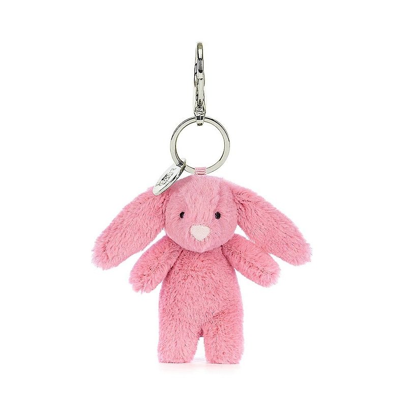 Jellycat Bashful Bunny Pink Bag Charm - พวงกุญแจ - เส้นใยสังเคราะห์ สึชมพู