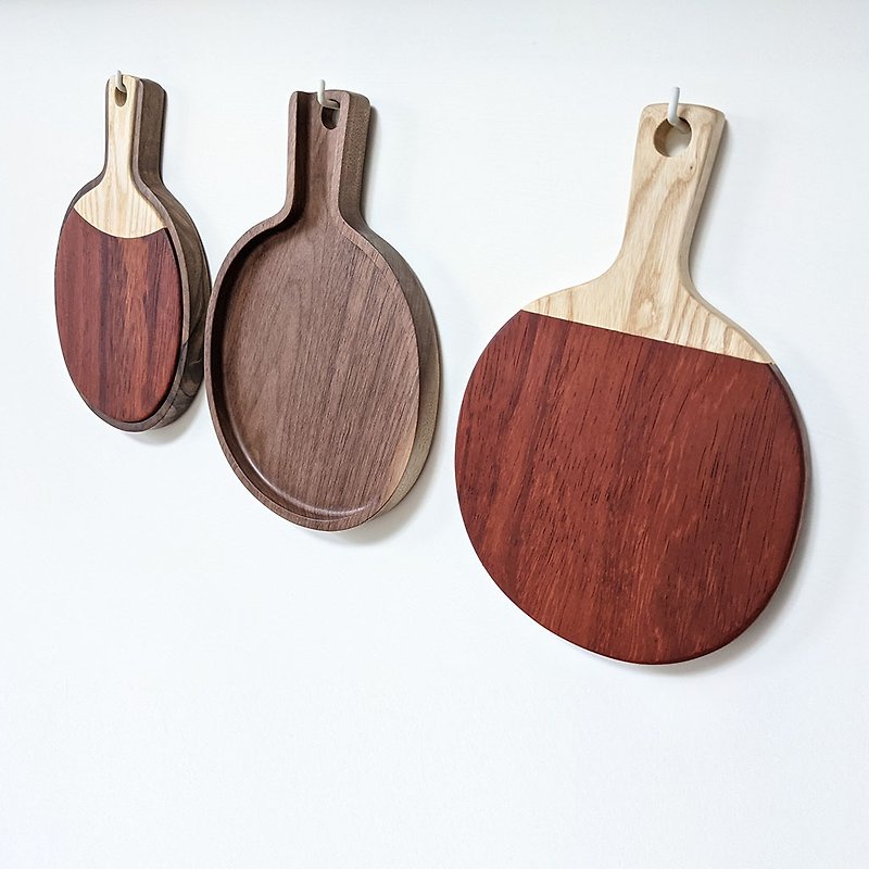 Pong good match-two-in-one storage wooden dinner plate (knife board)/solid wood handmade/log natural color - Other - Wood 
