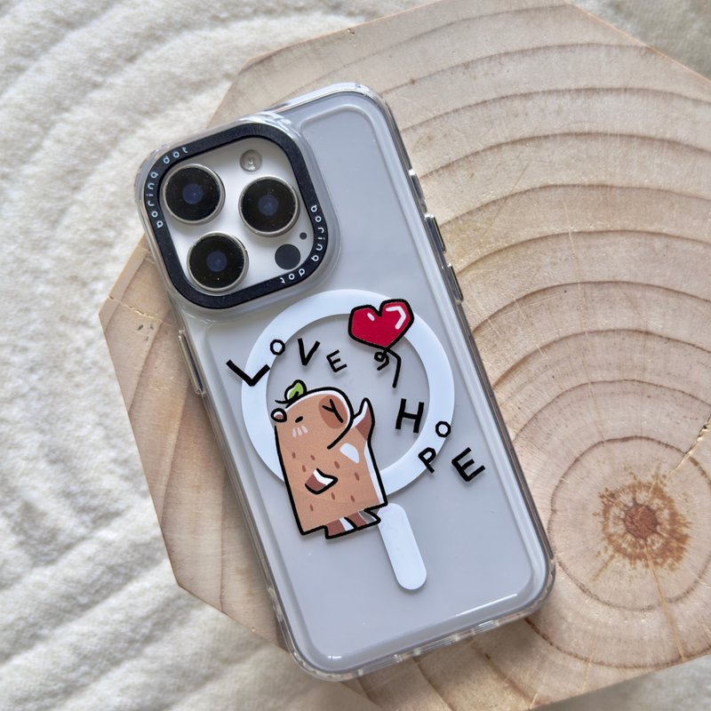 Red balloon Capybara iPhone 15 Pro/ Pro Max MagSafe Case - Capybara - เคส/ซองมือถือ - พลาสติก สีใส