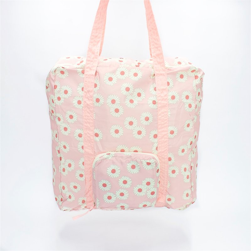 Ra Eco-friendly Super Light Waterproof Floral Foldable Duffel Bag (Pink Daisy) - Handbags & Totes - Polyester Pink