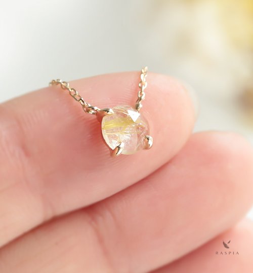ルチルクォーツK10ネックレスローズカット~VALOA~ raspia