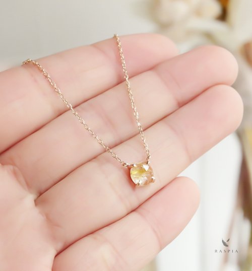 ルチルクォーツK10ネックレスローズカット~VALOA~ raspia