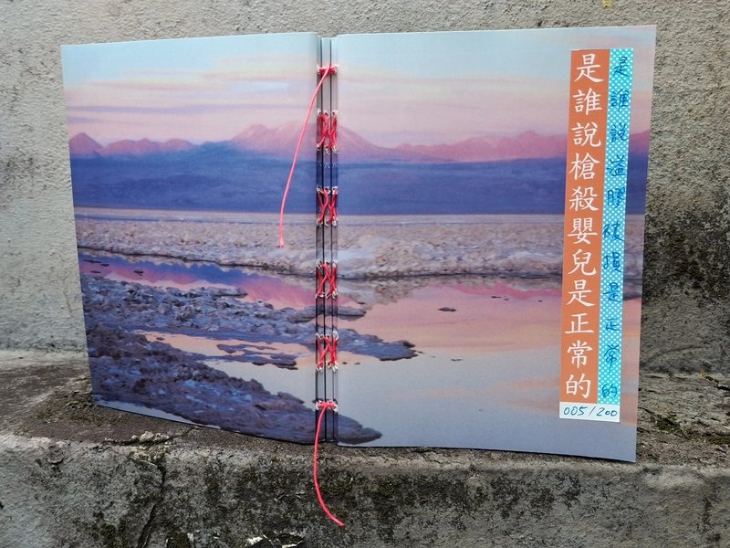 Liuyingchieh 是誰說槍殺嬰兒是正常的 005 VEGAN 拼貼藝術家的書 - 刊物/書籍 - 紙 粉紅色