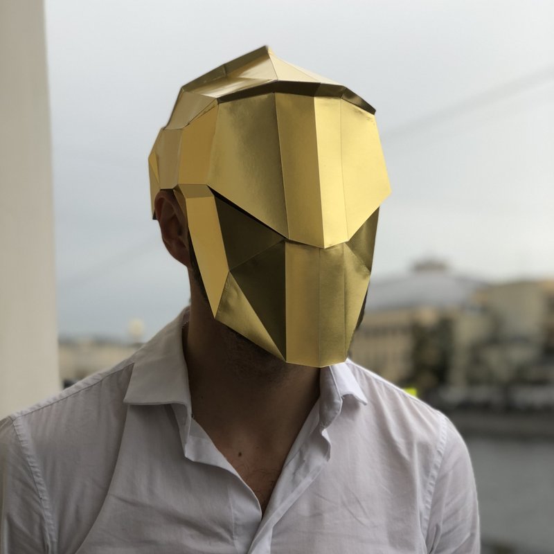 Papercraft  Mask of the Future N2, Pdf, Gurko, Pepakura, Template, 3D Origami - 手工藝教學/工具書 - 其他材質 