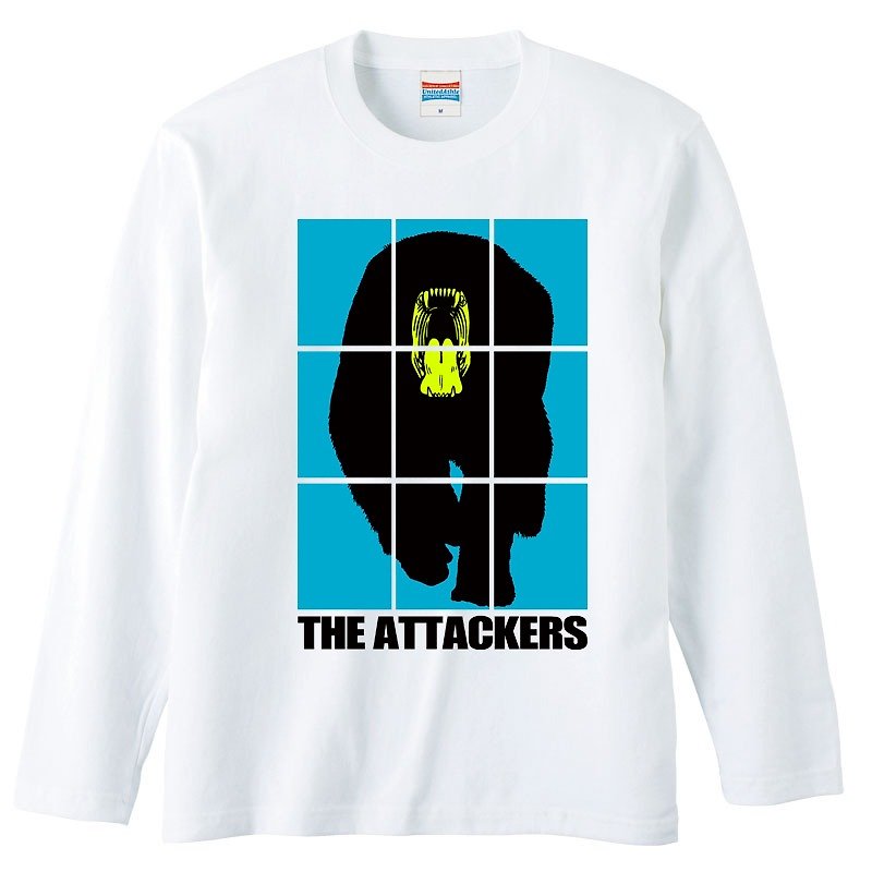 ロングスリーブTシャツ / THE Attackers Blue - Tシャツ メンズ - コットン・麻 ホワイト