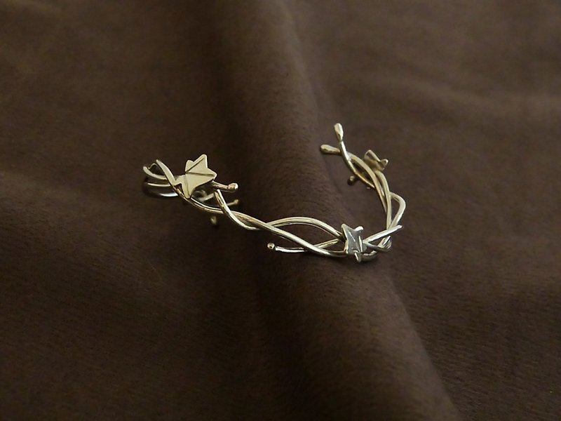 [Sterling Silver Handmade] Ivy Adjustable Bracelet Elegant in the Wind - สร้อยข้อมือ - เงินแท้ สีเงิน