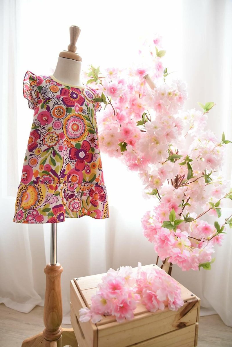 Bohemian dress - Kids' Dresses - Cotton & Hemp Pink