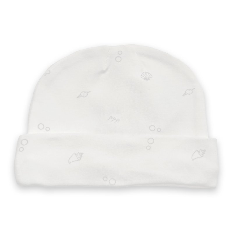 [Deux Filles Organic Cotton] Gray Shell Baby Hat - หมวกเด็ก - ผ้าฝ้าย/ผ้าลินิน สีเทา