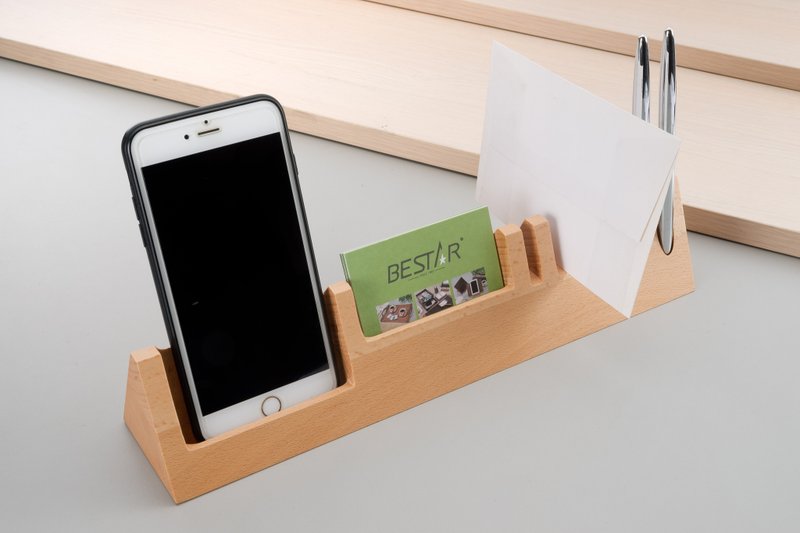 Triangular desktop storage base multifunctional mobile phone holder - กล่องเก็บของ - ไม้ 