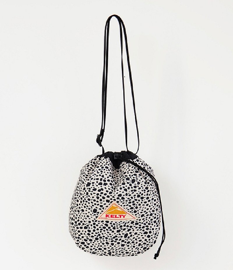 KINCHAKU Shoulder Bag Dalmatian White - Messenger Bags & Sling Bags - Nylon Gray