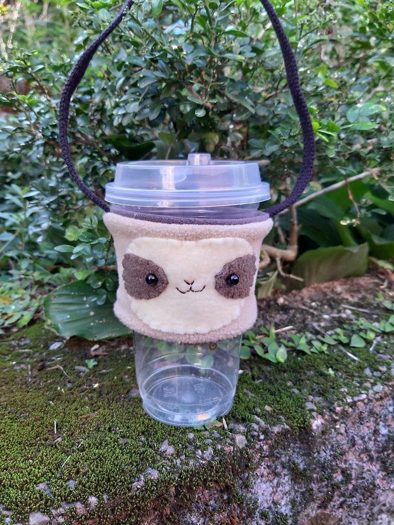 Sloth eco-friendly cup set. Drink cup set - ถุงใส่กระติกนำ้ - ผ้าฝ้าย/ผ้าลินิน 
