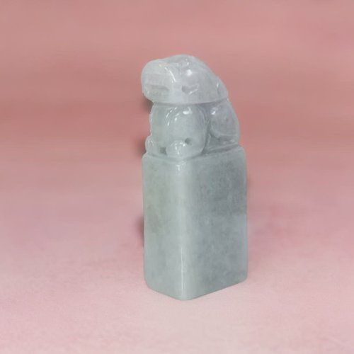 瓔珞珠寶盒 E.L.Jewelry Box 【招財神獸】冰糯綠翡翠貔貅印章 | 天然緬甸玉翡翠A貨 | 送禮