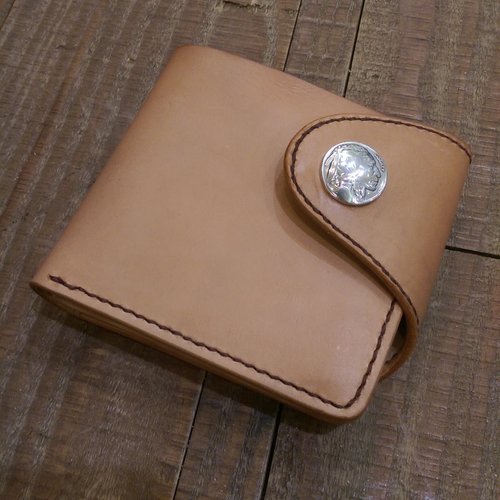 LouisRay Leather 純手工縫製皮件 純手工製作手工皮革短夾(免費印字）