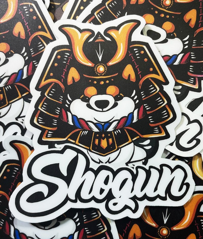 Japanese-style Shiba Inu General Shiba Inu Black Shiba Sticker Matte Thick Pound Super Wear-resistant Sticker Anti-scratch Waterproof Sticker - สติกเกอร์ - กระดาษ ขาว