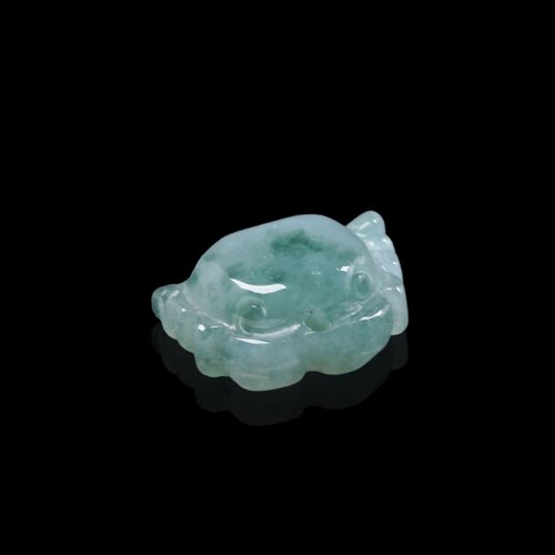 瓔珞珠寶盒 E.L.Jewelry Box 【八方來財】冰種飄花翡翠螃蟹 | 裸石| 天然緬甸玉A貨翡翠|送禮