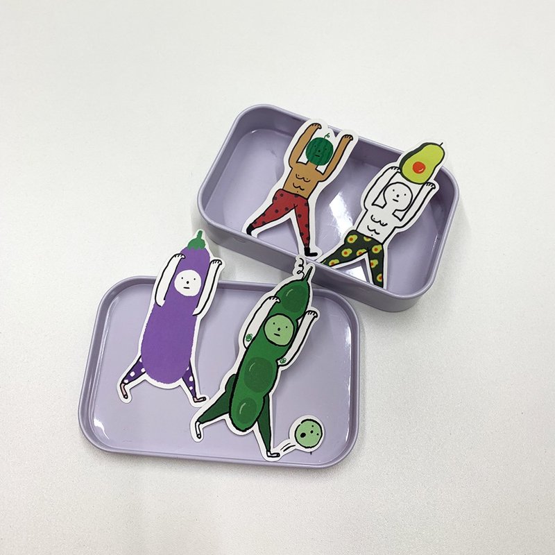 Sticker set "A veggie boy" - 貼紙 - 紙 多色