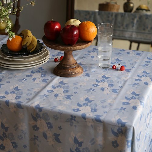 ARTISPACE 北歐復古繁花印花帆布方形圓桌茶幾蓋布長方形桌布