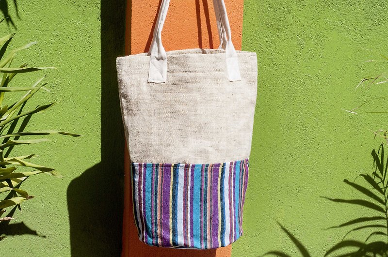 Hand-woven cotton Linen and lightweight package oblique backpack shoulder bag shoulder bag tote bag shopping bags - India Travel - กระเป๋าแมสเซนเจอร์ - ผ้าฝ้าย/ผ้าลินิน หลากหลายสี