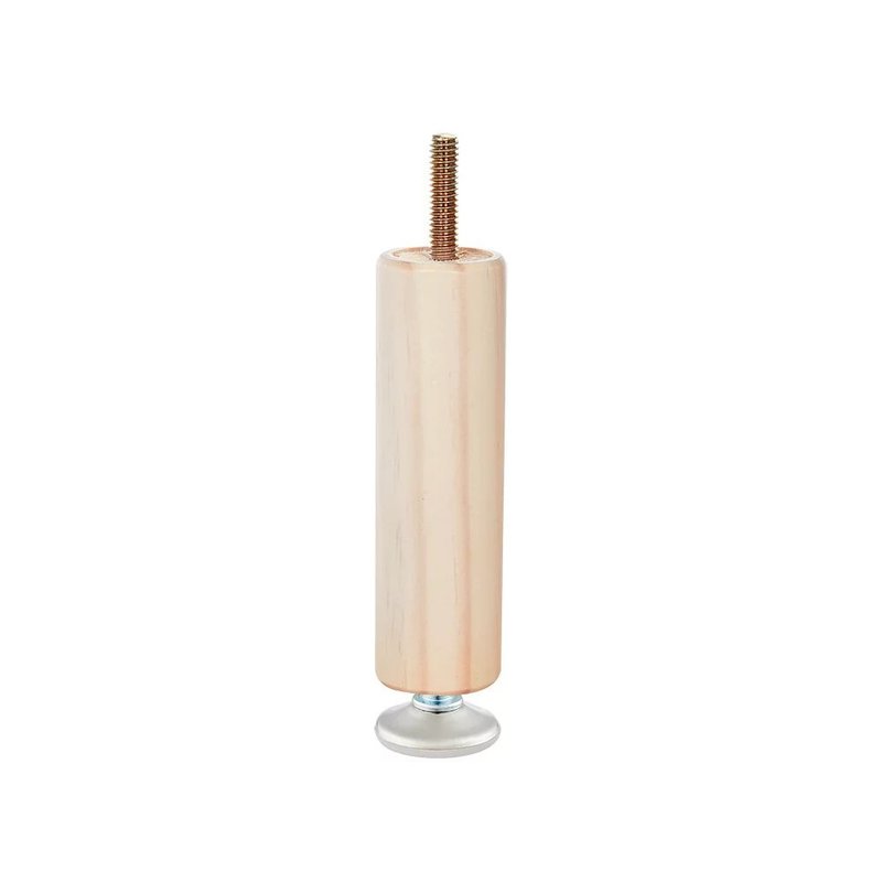 半半圓柱 - 11 (2入/組) - 含乳白色調整腳墊 - 貓跳台/貓抓板 - 木頭 卡其色