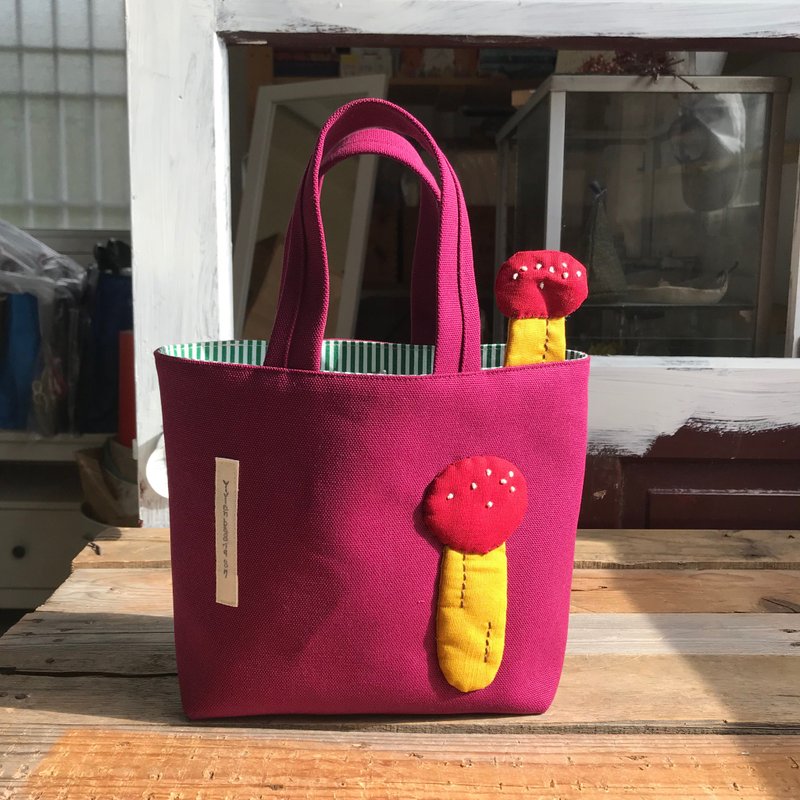 Vegetable tote bag (customized zipper type) - Handbags & Totes - Cotton & Hemp Orange