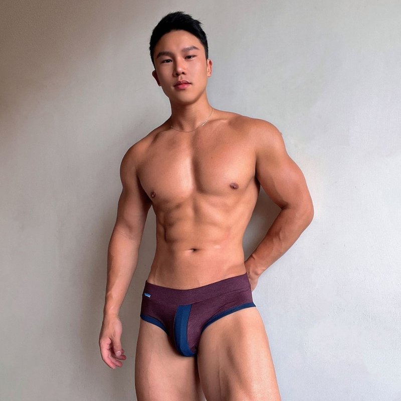 AttentionWear 引人注目基本款三角內褲【酒紅色】│ATTENTION - 男內衣褲 - 尼龍 紅色