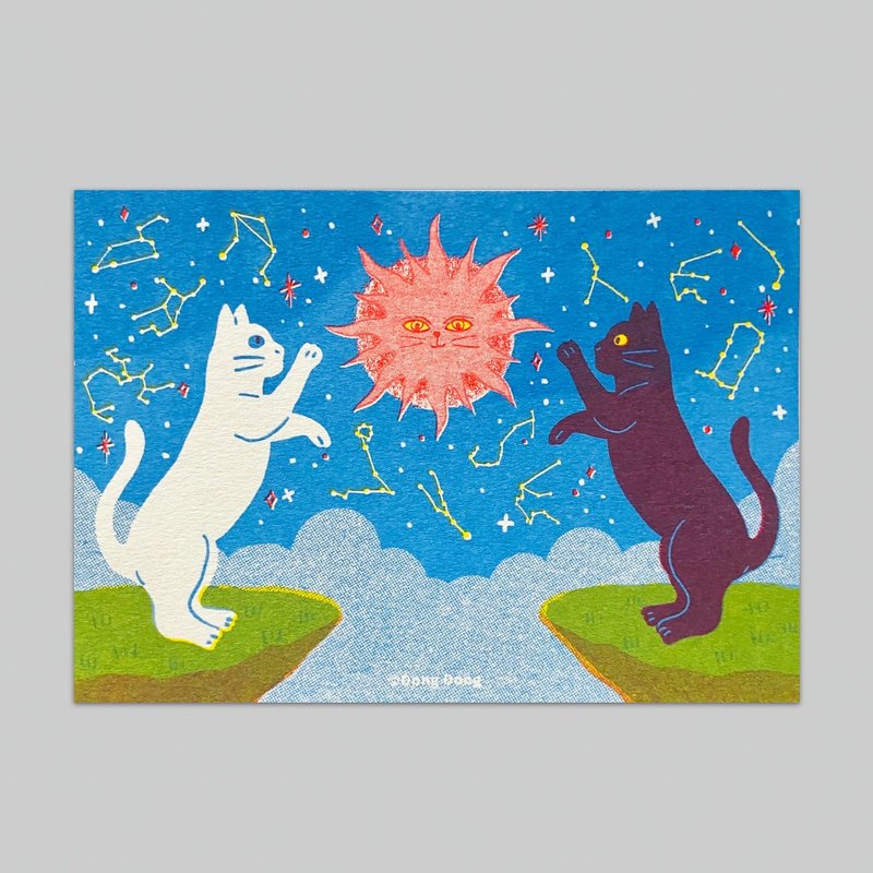 God of Cats/White cats and black cats are both good cats/Perforated postcards/ポストカード - การ์ด/โปสการ์ด - กระดาษ หลากหลายสี