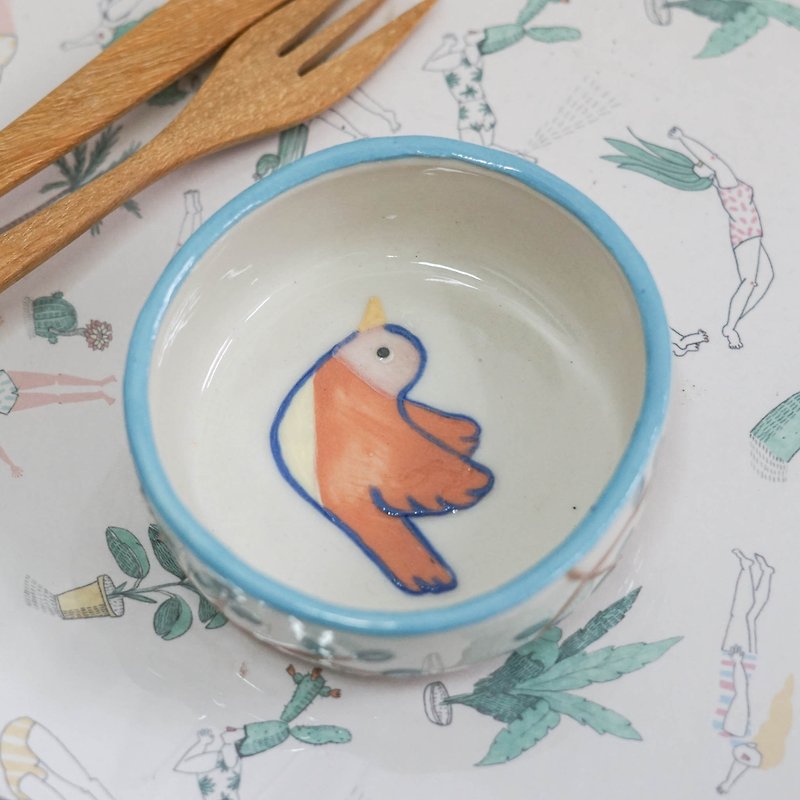 little bird mini cup - 茶壺/茶杯/茶具 - 陶 