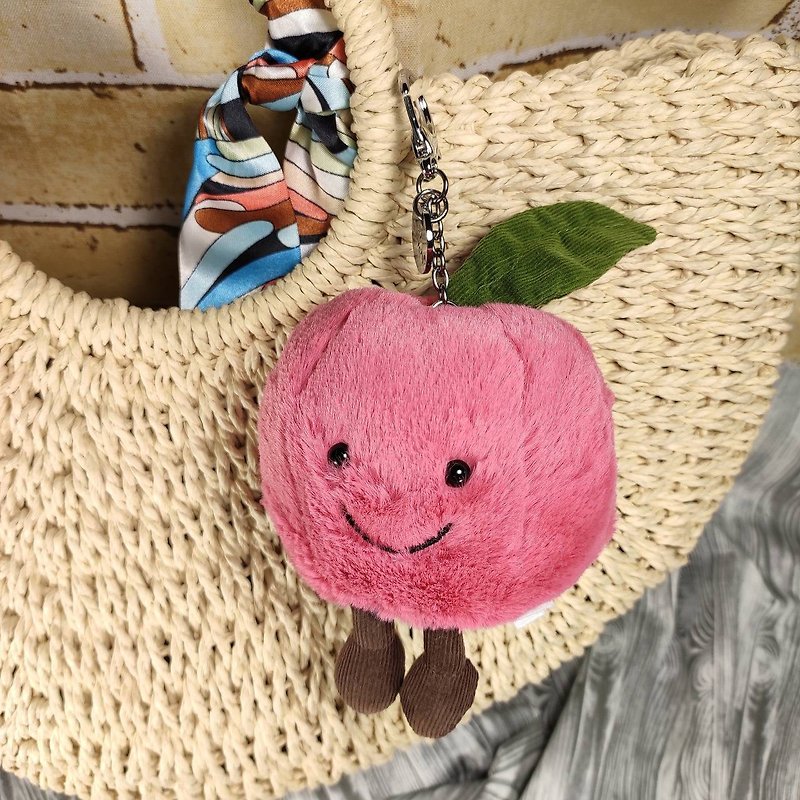 Jellycat Amuseables Cherry Bag Charm - พวงกุญแจ - เส้นใยสังเคราะห์ สึชมพู